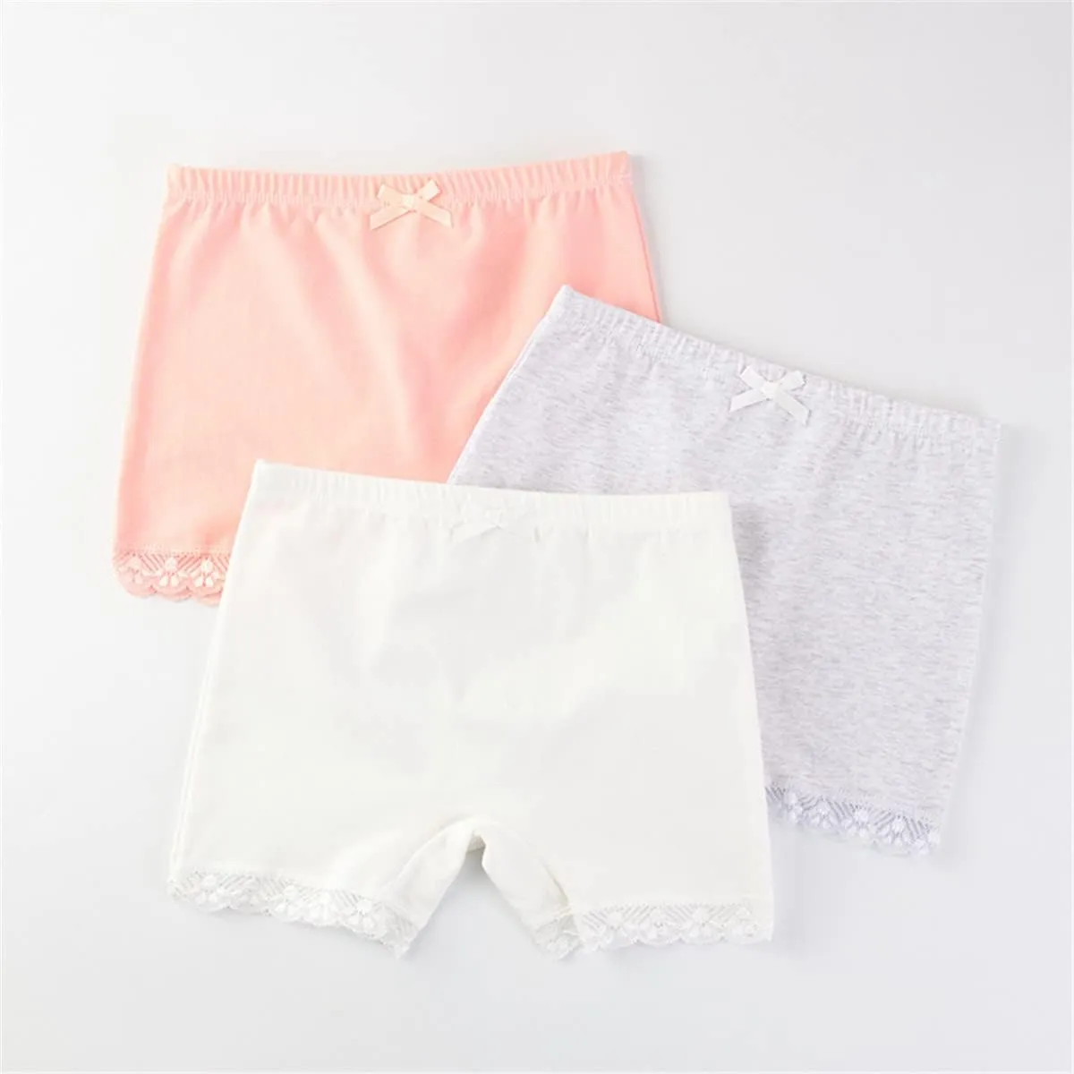5 Pcs Little Girls Toddler Kids Boy-Leg Shorts Lace Trim Underwear Boxers Briefs Panties