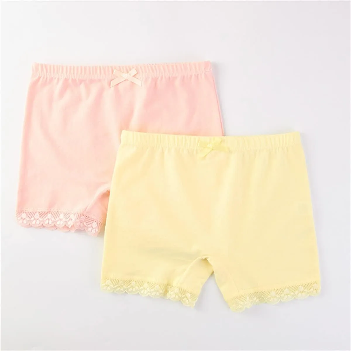 5 Pcs Little Girls Toddler Kids Boy-Leg Shorts Lace Trim Underwear Boxers Briefs Panties