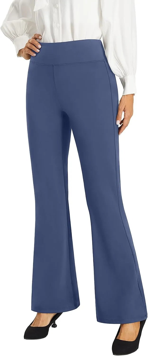 AFITNE Women's Yoga Dress Pants High Waist Pull On Work Pants 2025 Stretchy Office Casual Slacks