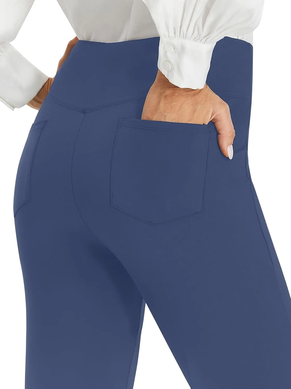 AFITNE Women's Yoga Dress Pants High Waist Pull On Work Pants 2025 Stretchy Office Casual Slacks