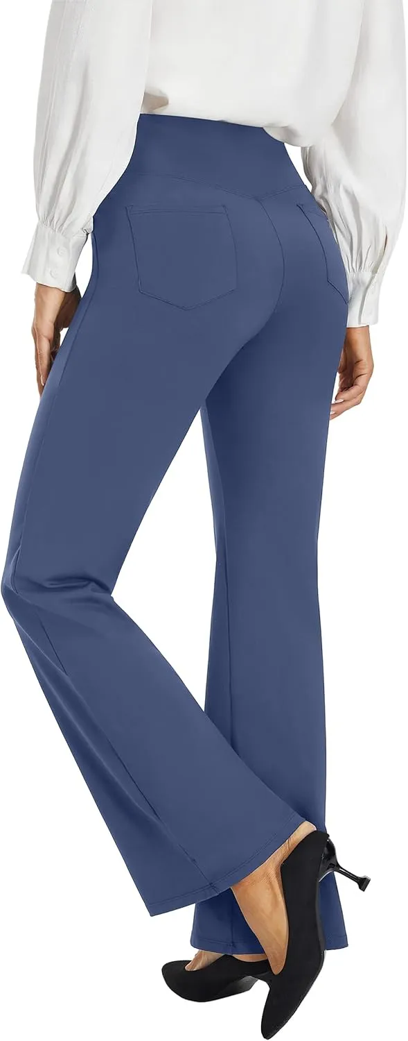AFITNE Women's Yoga Dress Pants High Waist Pull On Work Pants 2025 Stretchy Office Casual Slacks