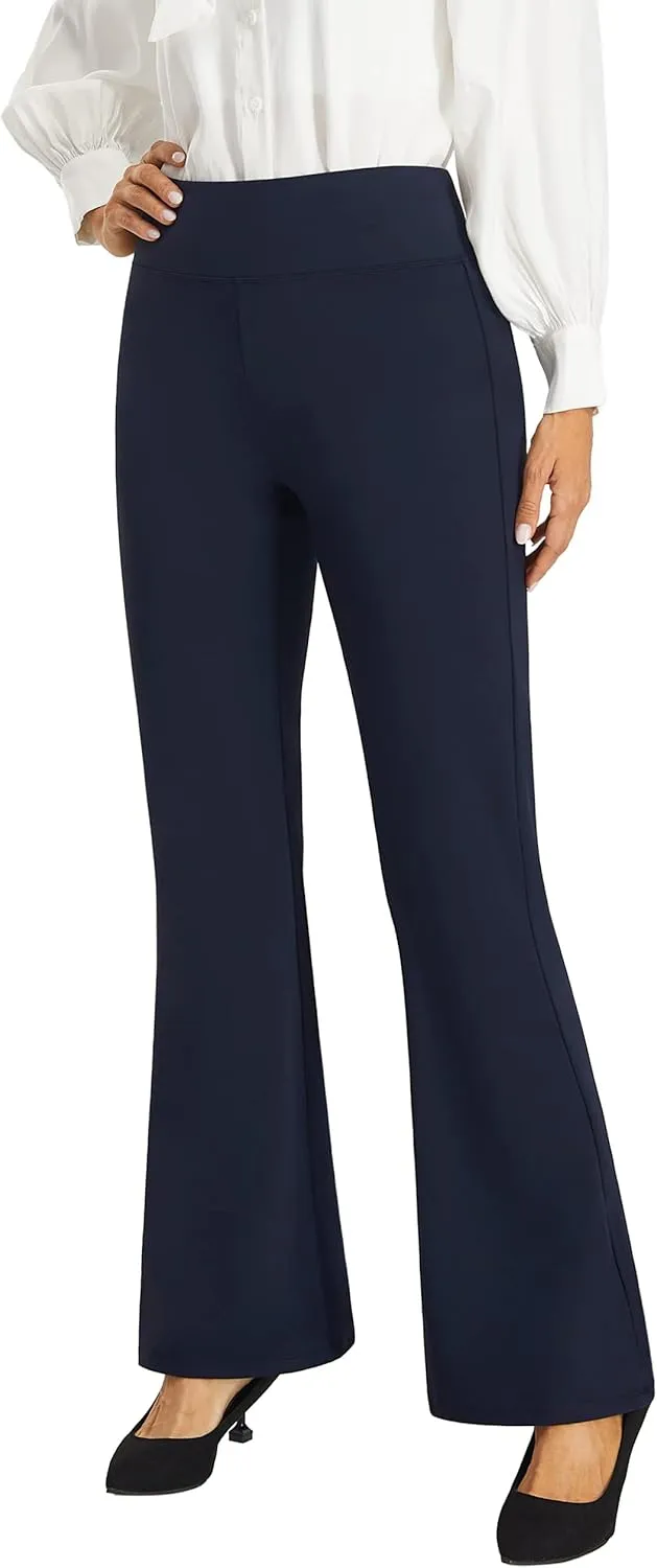 AFITNE Women's Yoga Dress Pants High Waist Pull On Work Pants 2025 Stretchy Office Casual Slacks