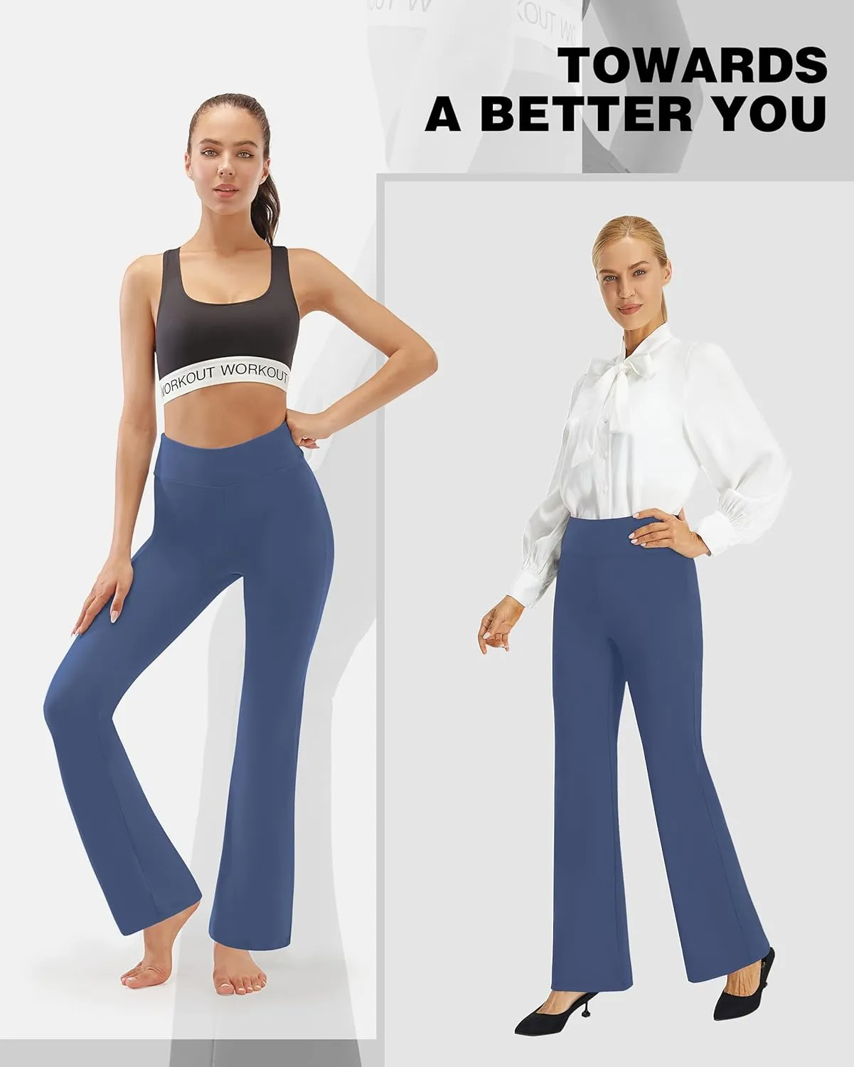 AFITNE Women's Yoga Dress Pants High Waist Pull On Work Pants 2025 Stretchy Office Casual Slacks