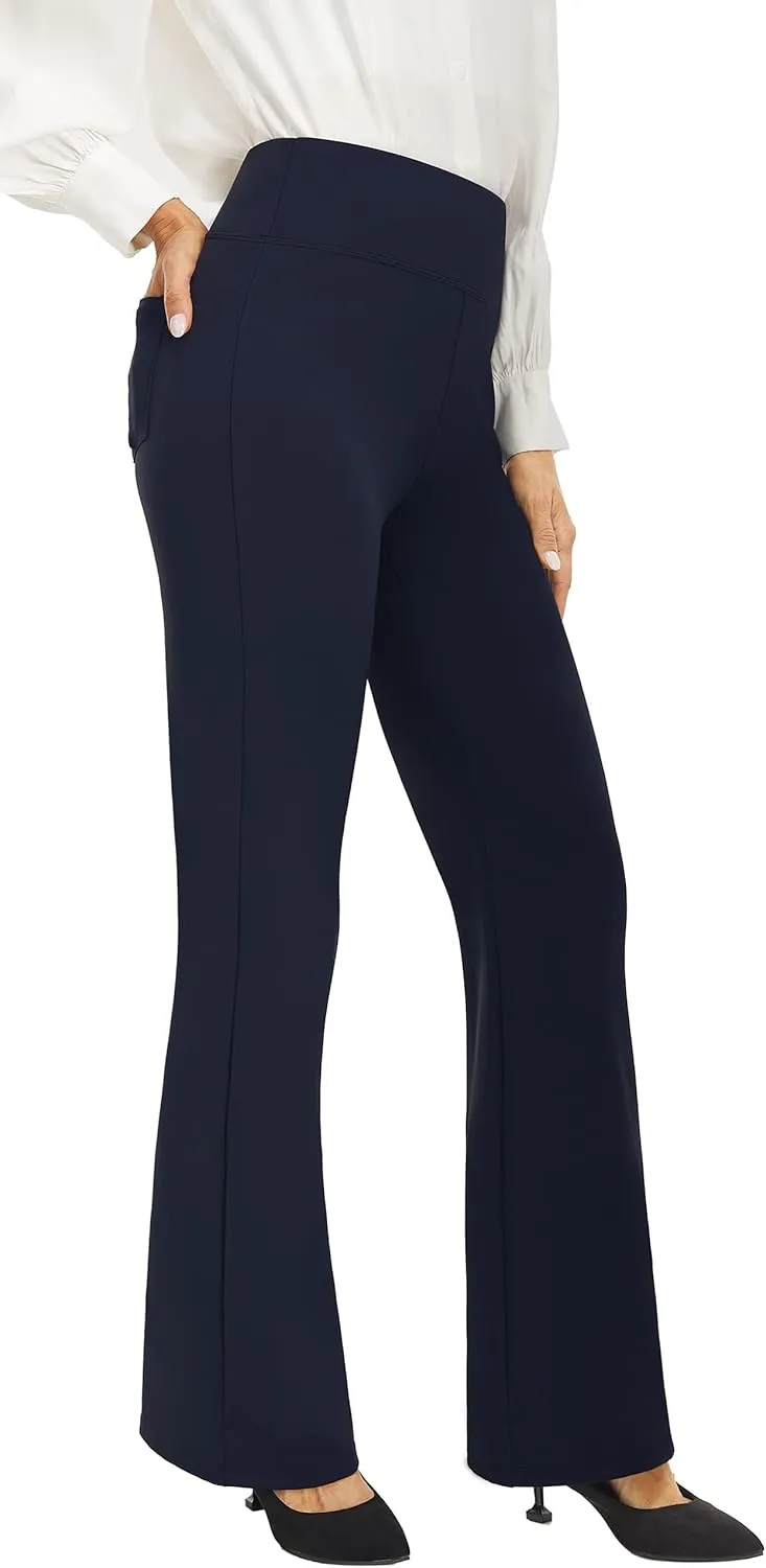 AFITNE Women's Yoga Dress Pants High Waist Pull On Work Pants 2025 Stretchy Office Casual Slacks