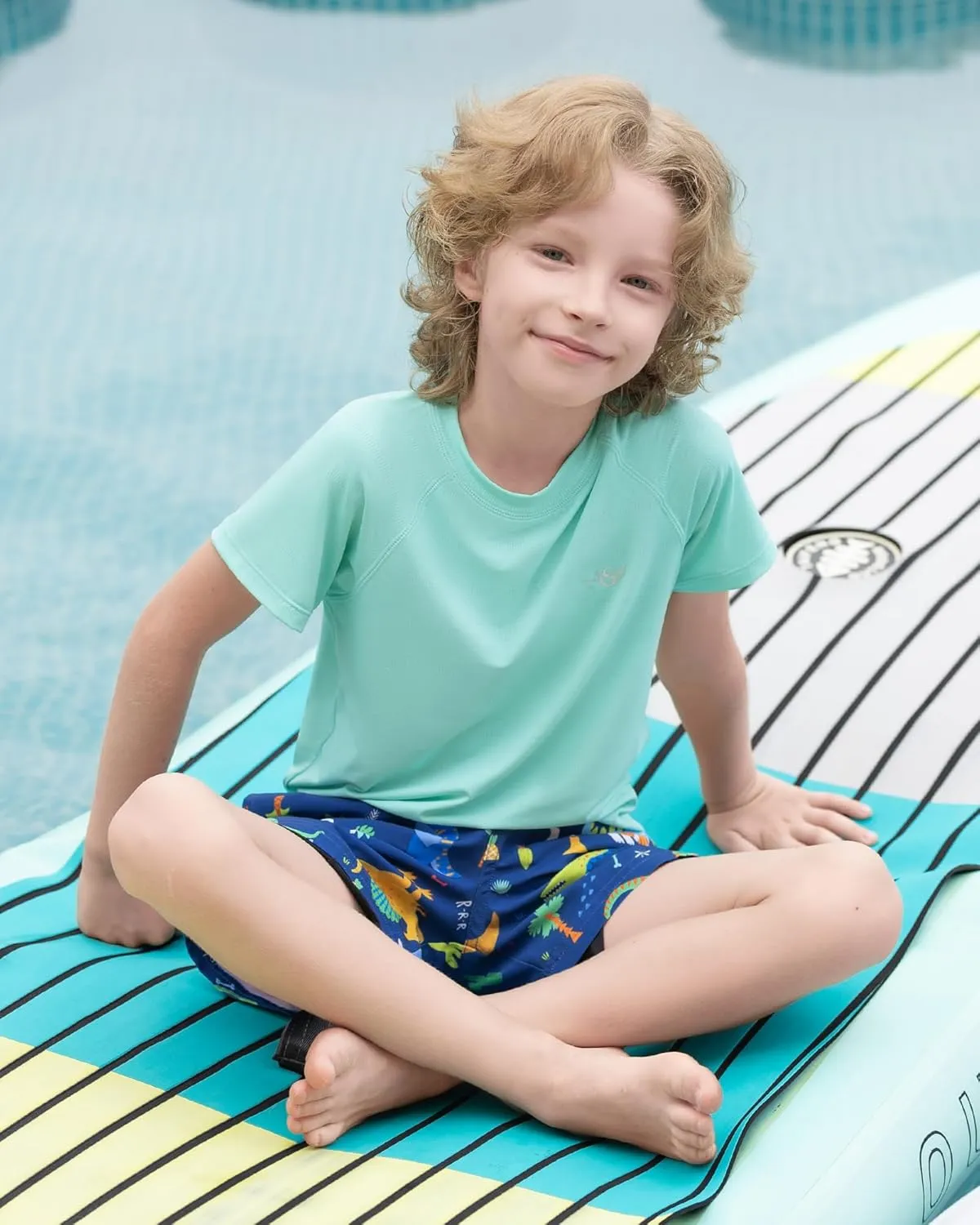 Angel season Boys Swim Trunks with Compression Liner Toddler Swim Shorts Stretch Bathing Suits for Boy Swimsuit Size 2-8