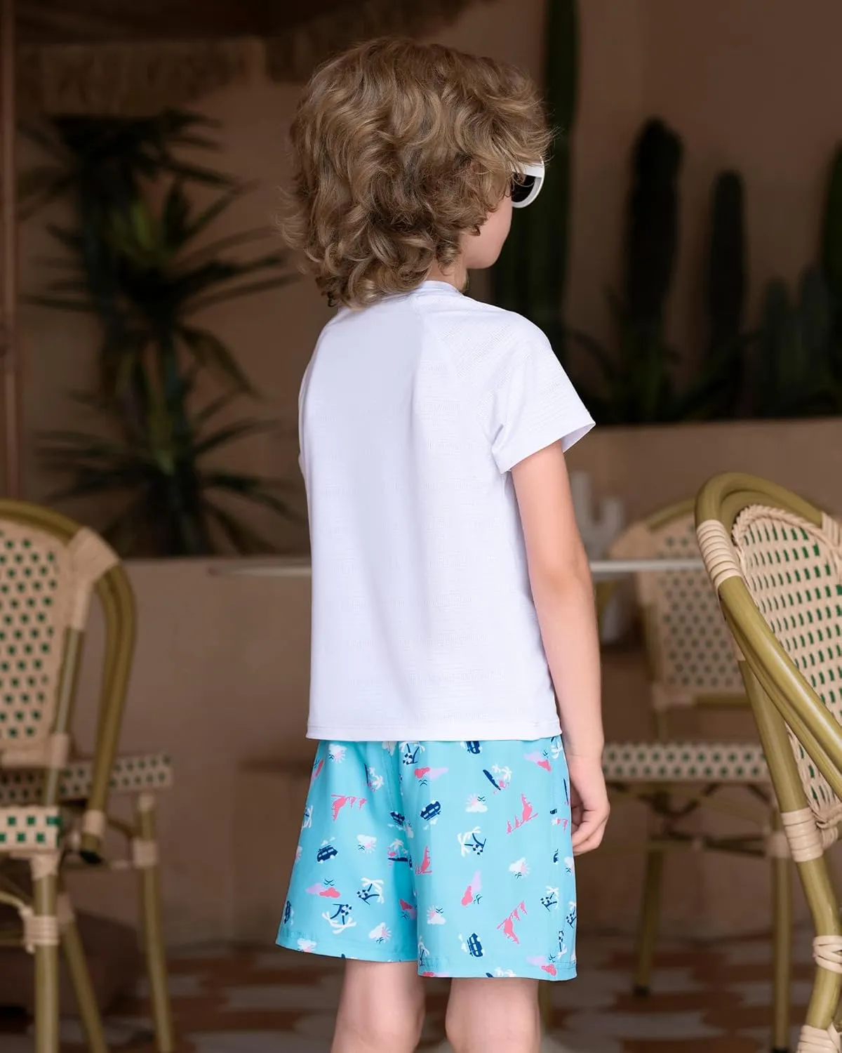 Angel season Boys Swim Trunks with Compression Liner Toddler Swim Shorts Stretch Bathing Suits for Boy Swimsuit Size 2-8