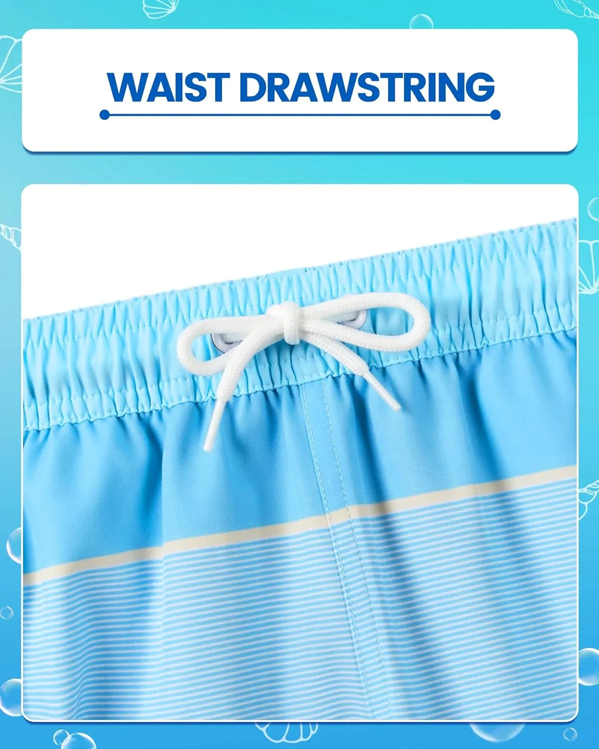 Angel season Boys Swim Trunks with Compression Liner Toddler Swim Shorts Stretch Bathing Suits for Boy Swimsuit Size 2-8