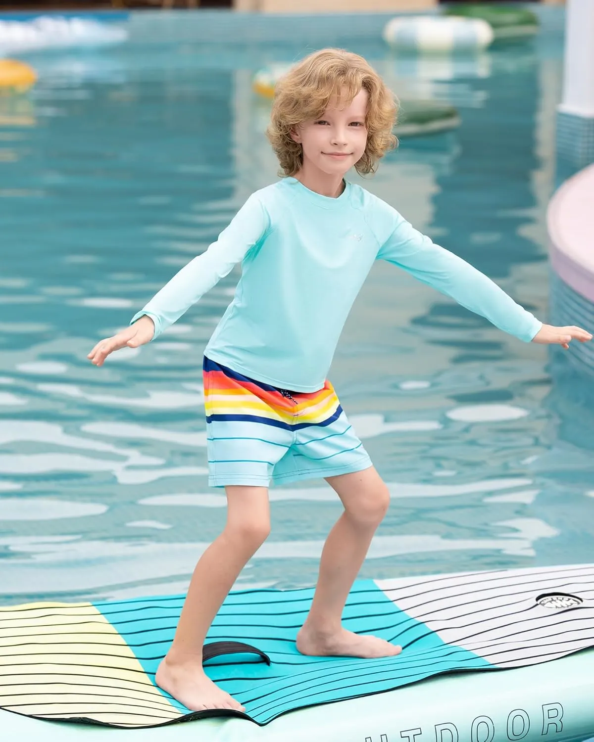 Angel season Boys Swim Trunks with Compression Liner Toddler Swim Shorts Stretch Bathing Suits for Boy Swimsuit Size 2-8