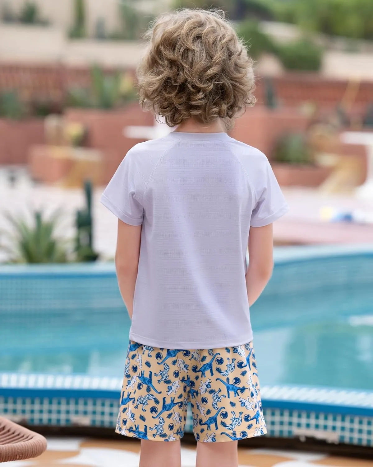 Angel season Boys Swim Trunks with Compression Liner Toddler Swim Shorts Stretch Bathing Suits for Boy Swimsuit Size 2-8