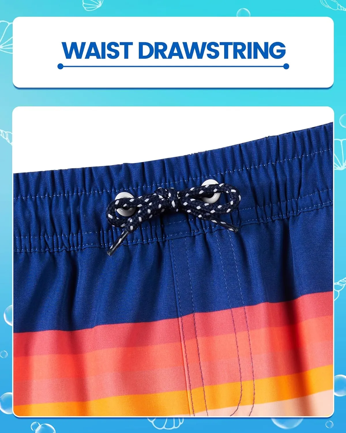 Angel season Boys Swim Trunks with Compression Liner Toddler Swim Shorts Stretch Bathing Suits for Boy Swimsuit Size 2-8