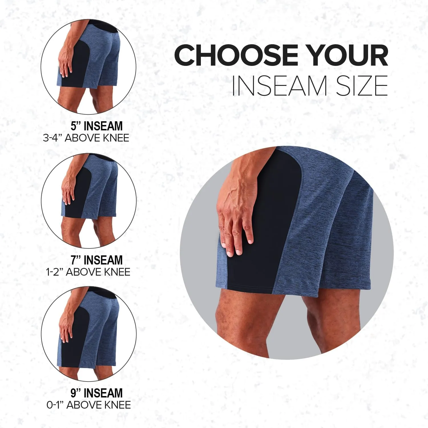 Anthem Athletics Solstice 5, 7, and 9 Inch Men's Workout Shorts - Open Pocket Short for Yoga, Athletic & Gym Training