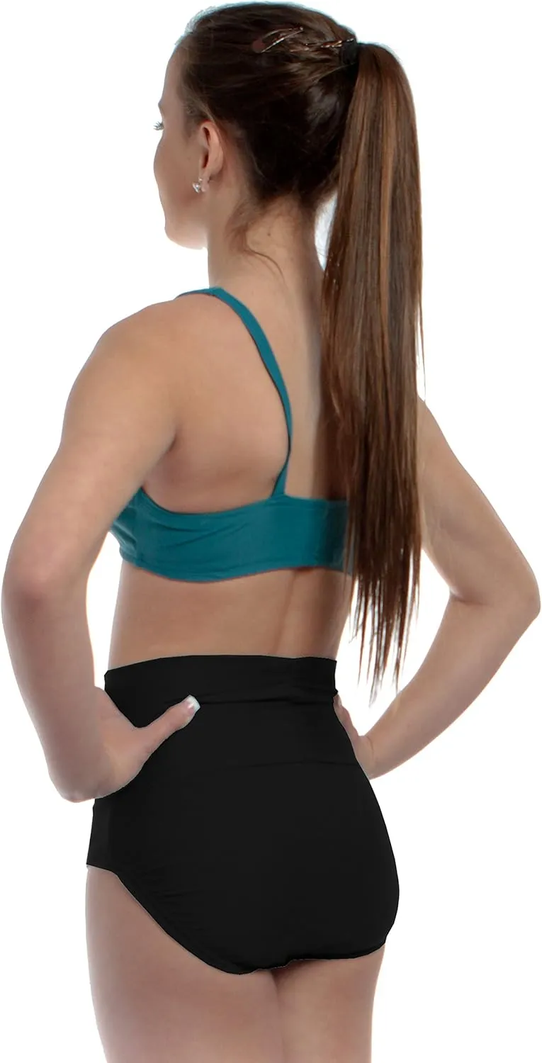 B Dancewear Womens High Waisted Brief Adult Sizes Can Be Used As Trunks Shorts Underpants and Performance Dancer Bottoms
