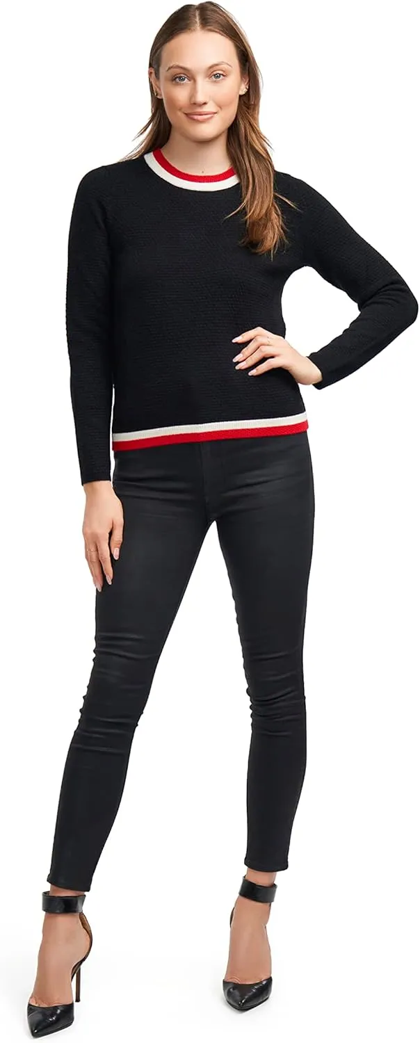 BEYOND FASHION Women's 100% Pure Cashmere Sweater Crew Neck Pullover