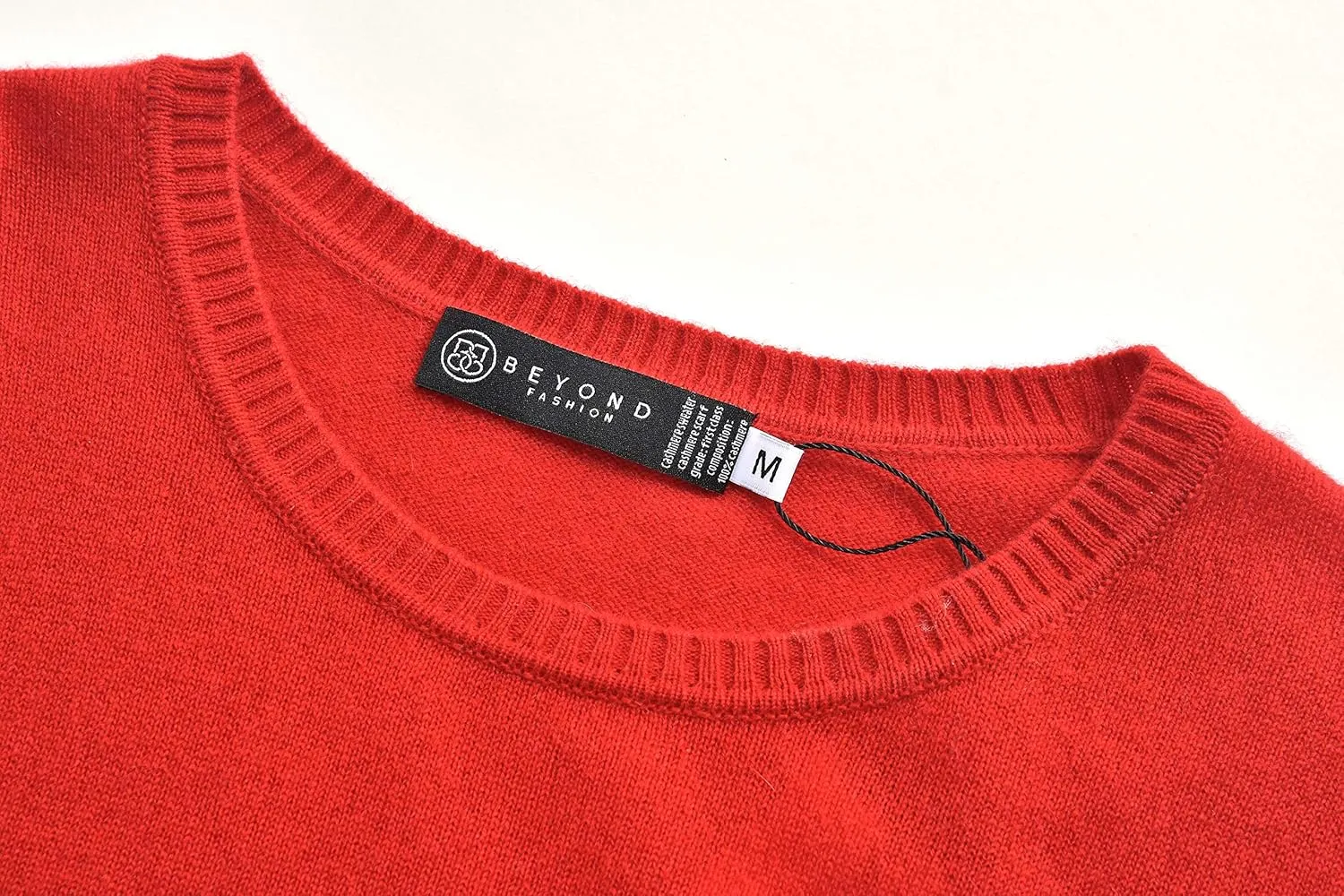 BEYOND FASHION Women's 100% Pure Cashmere Sweater Crew Neck Pullover