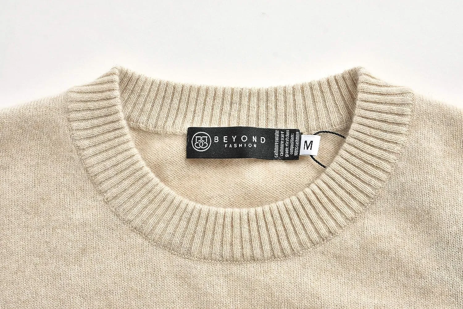 BEYOND FASHION Women's 100% Pure Cashmere Sweater Crew Neck Pullover