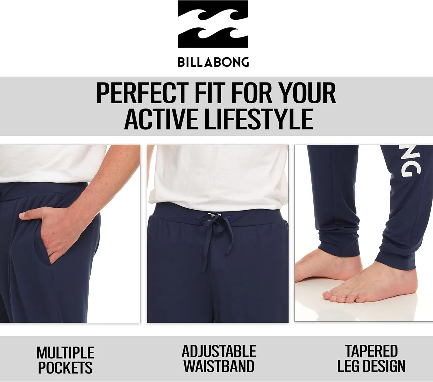 Billabong Mens Lounge Sweatpants Cozy Lightweight Stretch Loungewear for Men