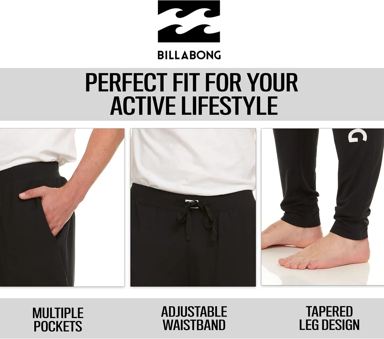 Billabong Mens Lounge Sweatpants Cozy Lightweight Stretch Loungewear for Men