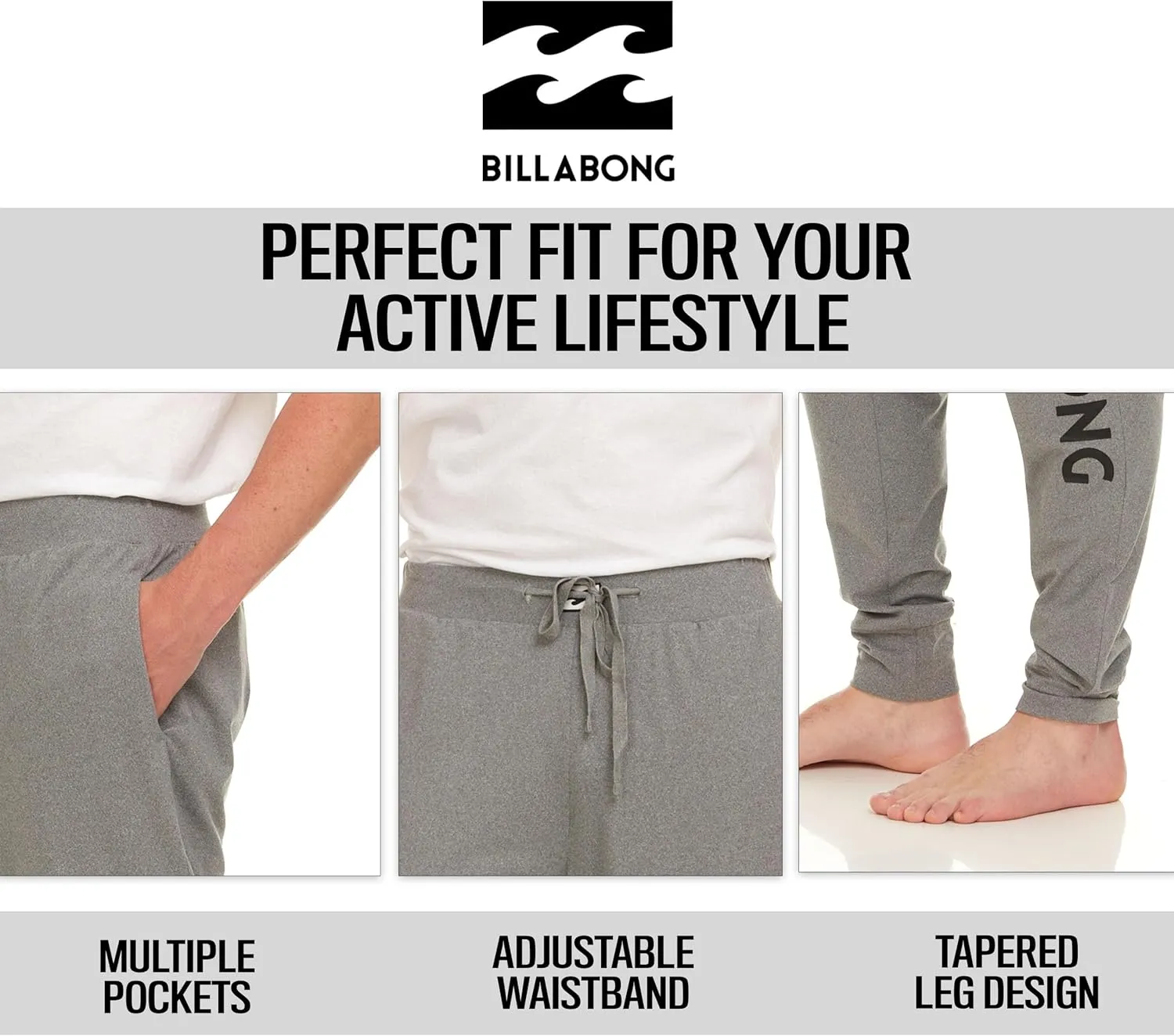 Billabong Mens Lounge Sweatpants Cozy Lightweight Stretch Loungewear for Men
