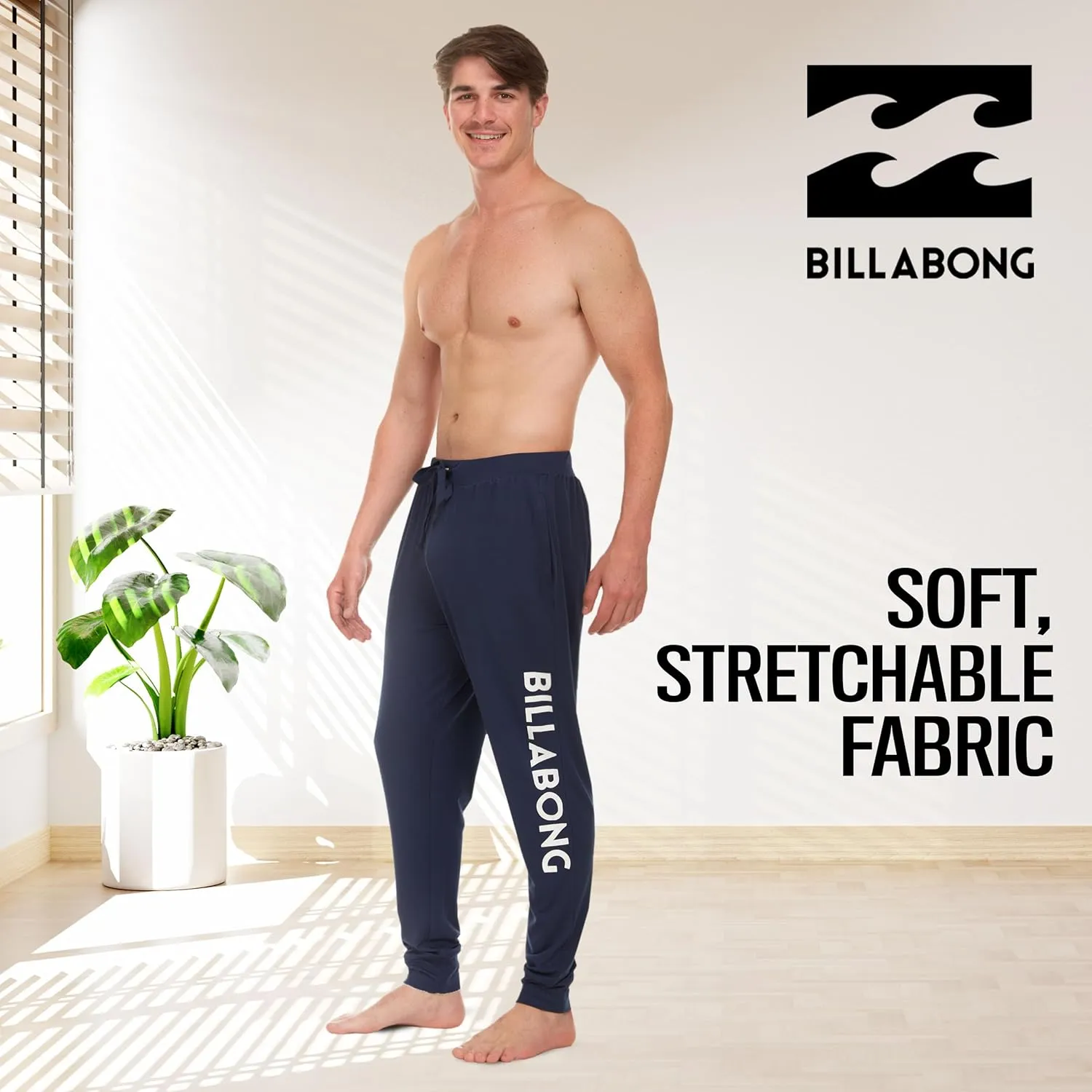 Billabong Mens Lounge Sweatpants Cozy Lightweight Stretch Loungewear for Men