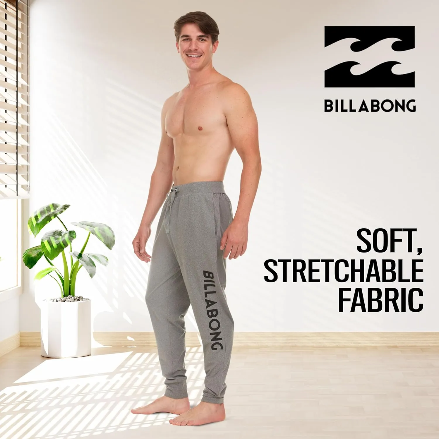 Billabong Mens Lounge Sweatpants Cozy Lightweight Stretch Loungewear for Men