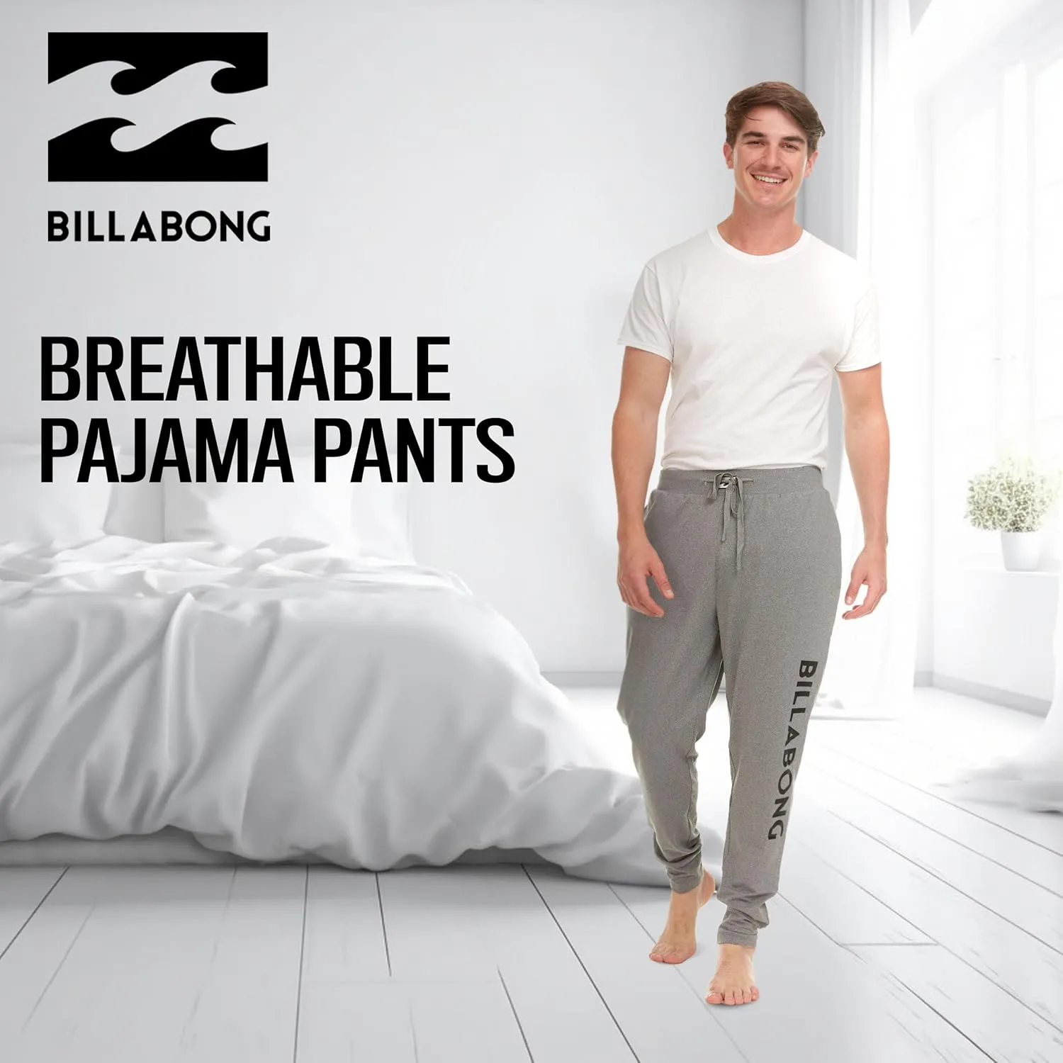 Billabong Mens Lounge Sweatpants Cozy Lightweight Stretch Loungewear for Men