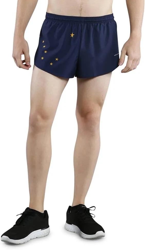Boa Mens 1" Elite Split Printed Running Short (1000CP)