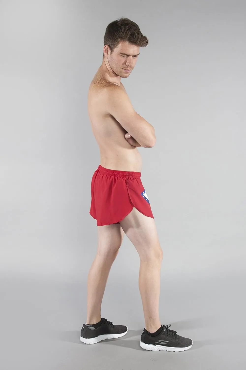 Boa Mens 1" Elite Split Printed Running Short (1000CP)