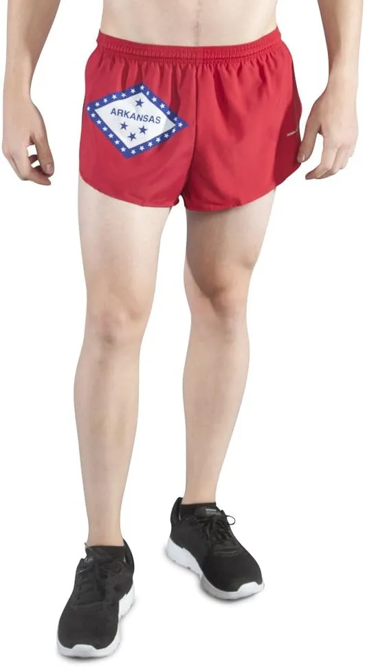 Boa Mens 1" Elite Split Printed Running Short (1000CP)