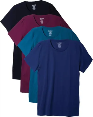 Bolter 4 Pack Men's Everyday Cotton Blend Short Sleeve T-Shirt
