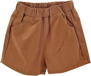 Boys Khaki Cargo Shorts Kids Cotton Pull on Jogger Shorts Outdoor Quick Dry Hiking Short Lightweight Athletic Pants