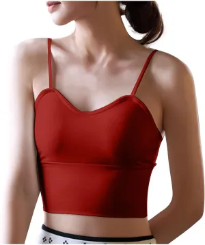 Bra Cami Tank with Built in Bra Sleeveless Lightweight Summer Cooling Tanks Tops V Neck Padded Undershirts for Women