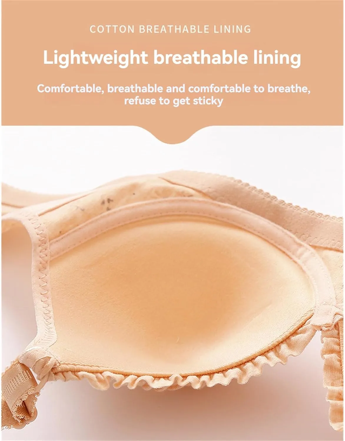 Bras for Women Underwire Push Up Breathable Thin Full Figure Coverage Gathered Multifunctional Unlined Underwear Bra