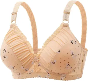 Bras for Women Underwire Push Up Breathable Thin Full Figure Coverage Gathered Multifunctional Unlined Underwear Bra