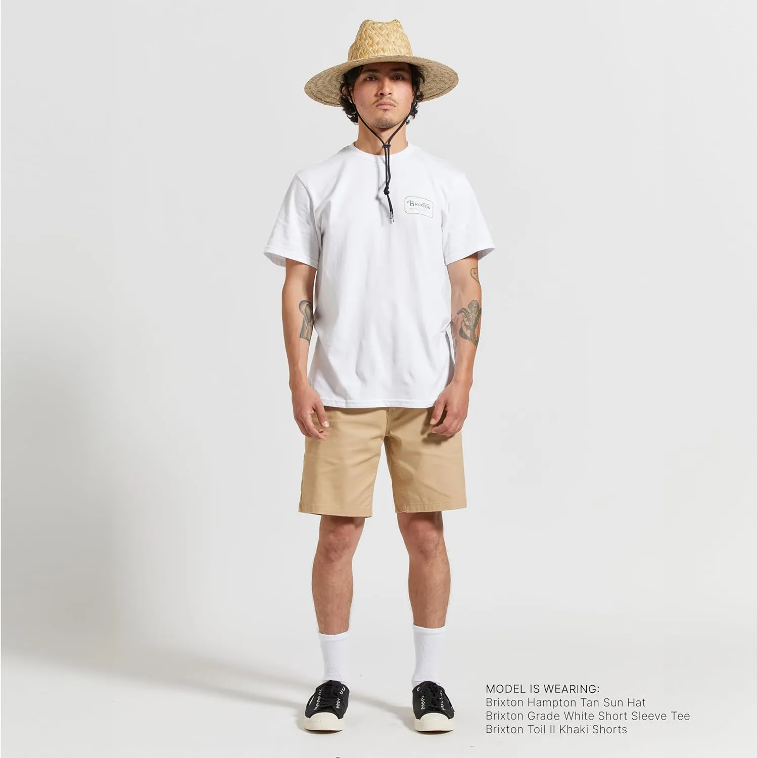 Brixton Bells Extra Wide Brim Straw Fedora Hat