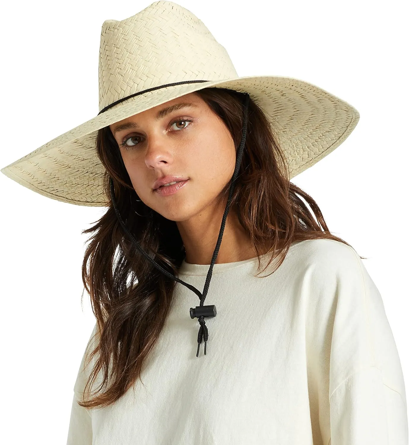 Brixton Bells Extra Wide Brim Straw Fedora Hat
