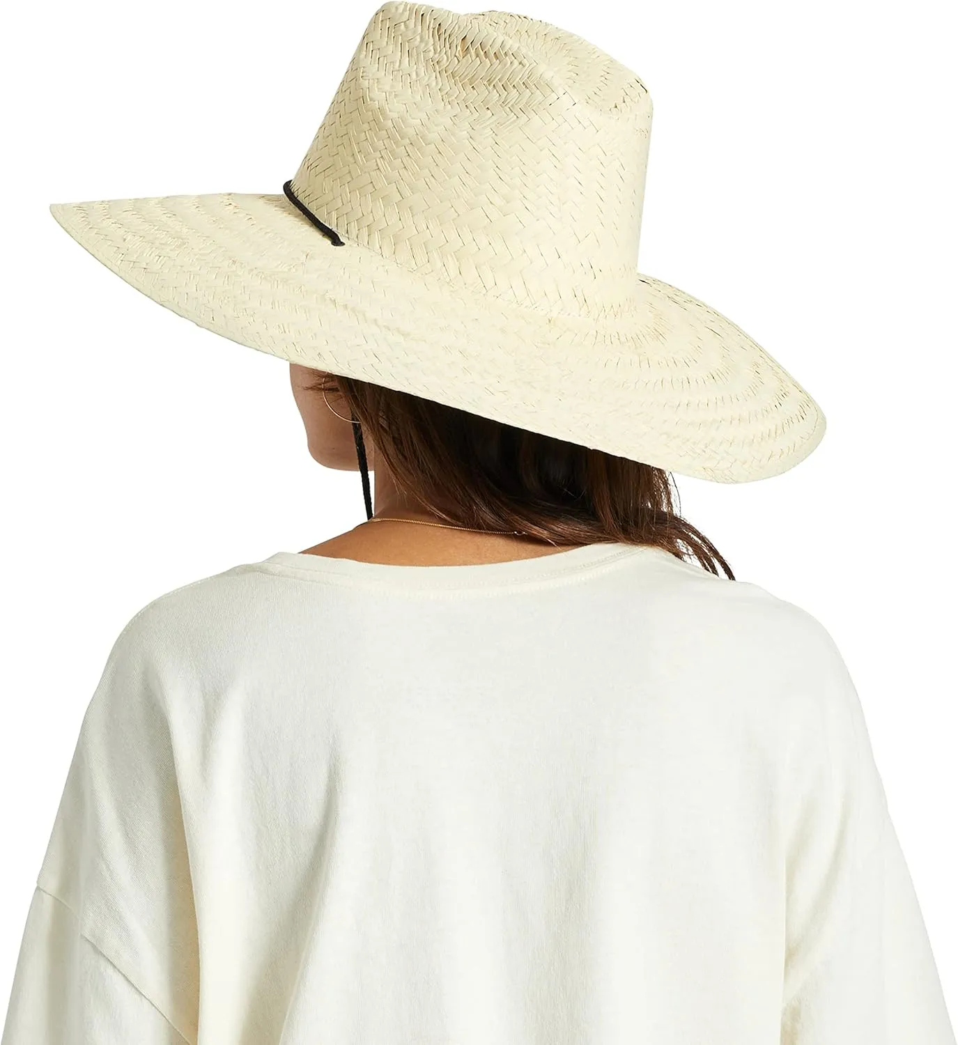 Brixton Bells Extra Wide Brim Straw Fedora Hat