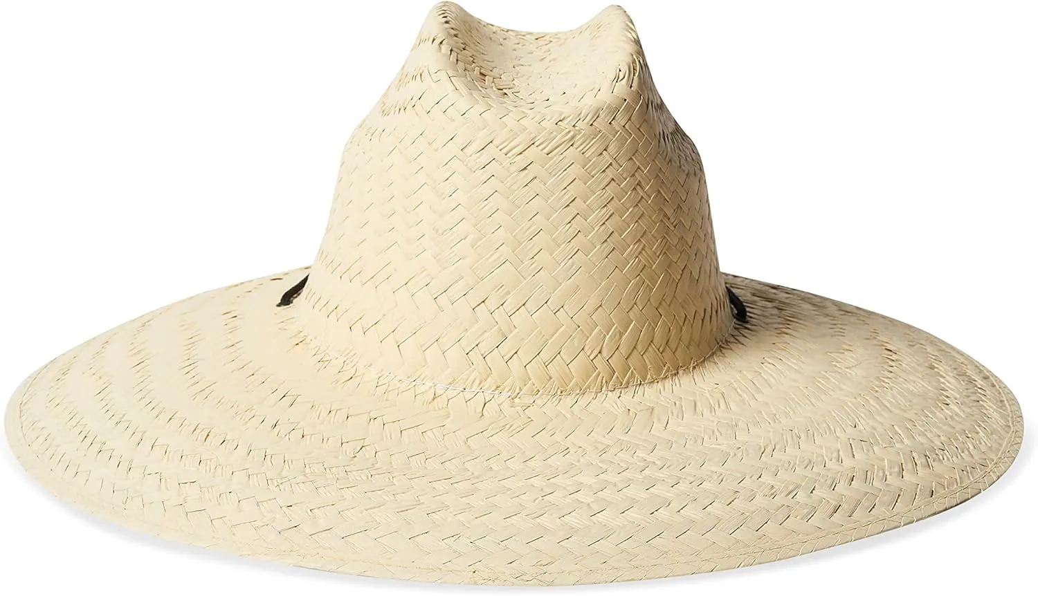Brixton Bells Extra Wide Brim Straw Fedora Hat