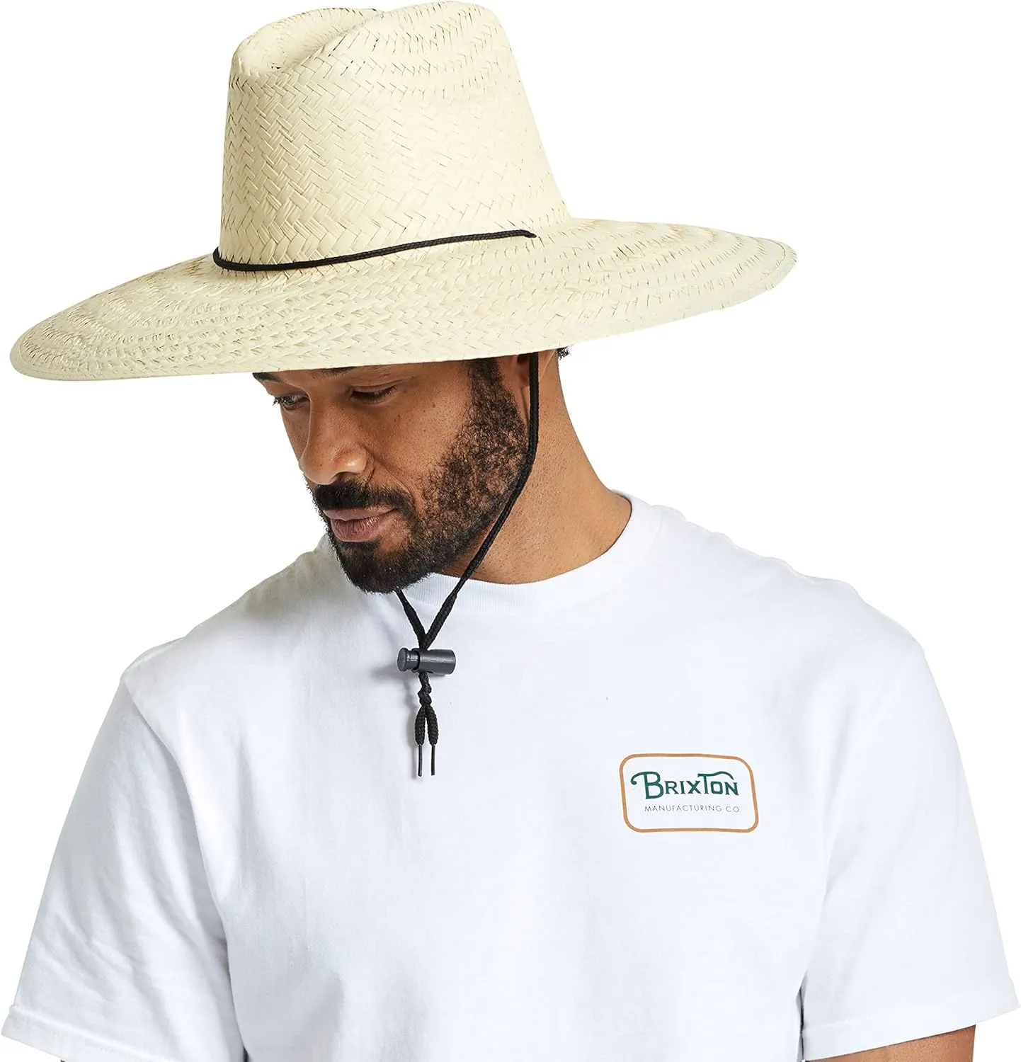 Brixton Bells Extra Wide Brim Straw Fedora Hat