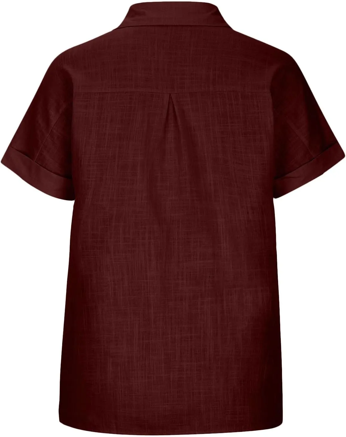 Button Down Shirt Women Summer Casual Trendy Tops Short Sleeve Linen Collared T Shirts Plain Tshirt Dressy Blouses