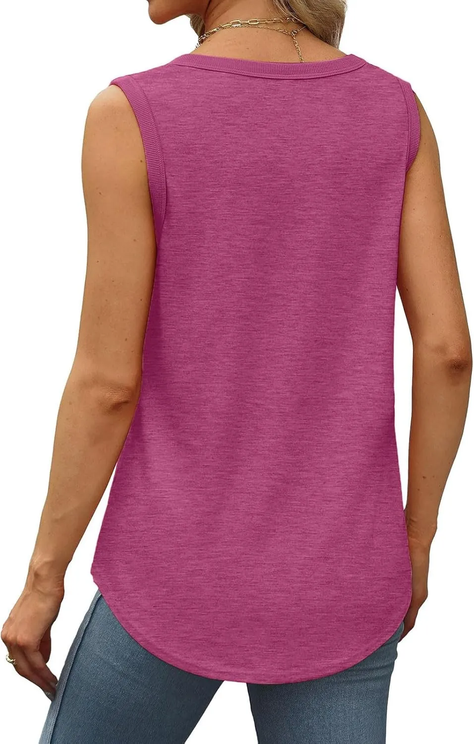 BZGTZT 3 Pack Womens Round Neck Plus Size Tank Tops Casual Tunic Top Sleeveless Loose T Shirts Daily Blouses Solid Tee