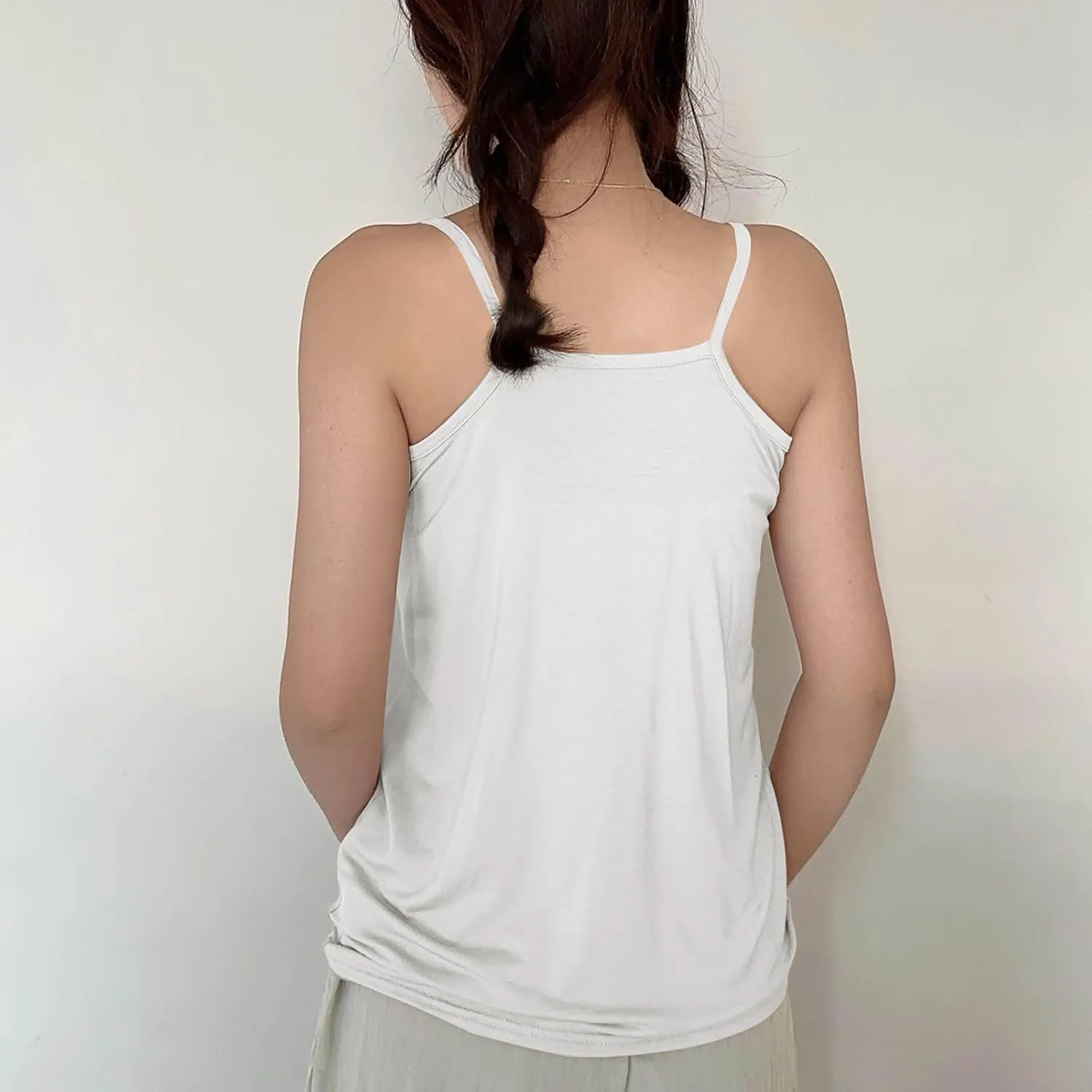 BZGTZT Womens Casual Spaghetti Strap Tank Tops Plus Size Sleeveless Loose Camisole Flowy Summer Trendy Round Neck Blouses