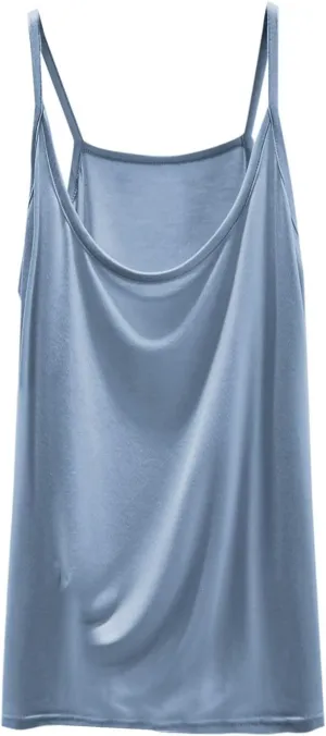 BZGTZT Womens Casual Spaghetti Strap Tank Tops Plus Size Sleeveless Loose Camisole Flowy Summer Trendy Round Neck Blouses