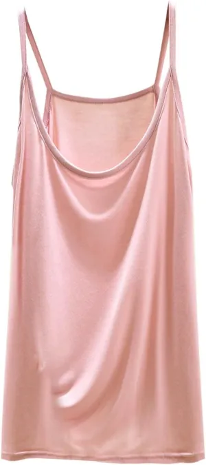BZGTZT Womens Casual Spaghetti Strap Tank Tops Plus Size Sleeveless Loose Camisole Flowy Summer Trendy Round Neck Blouses
