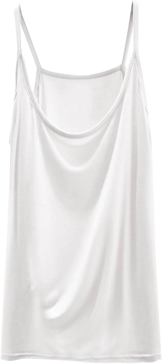 BZGTZT Womens Casual Spaghetti Strap Tank Tops Plus Size Sleeveless Loose Camisole Flowy Summer Trendy Round Neck Blouses