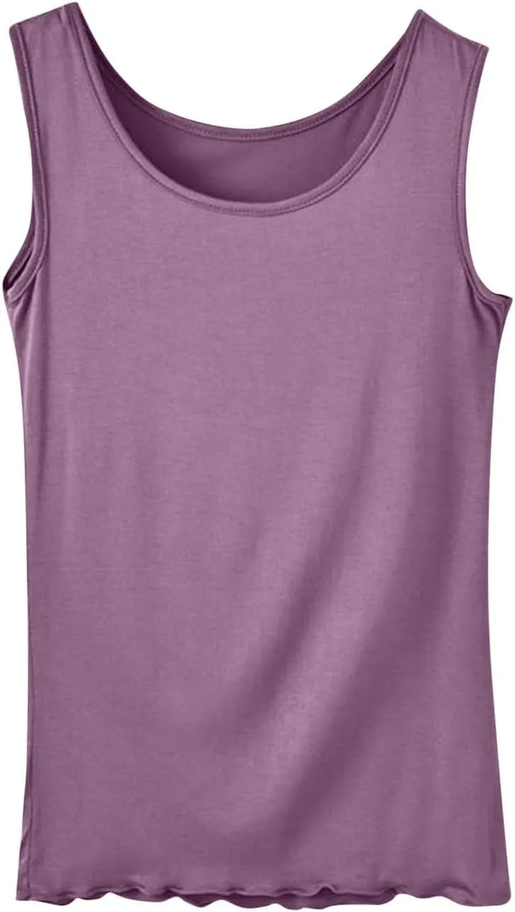 BZGTZT Women's Sleeveless Scoop Neck Tank Tops Summer Plus Size Loose Fitted T Shirts Basic Camisole Travel Tee Blouses