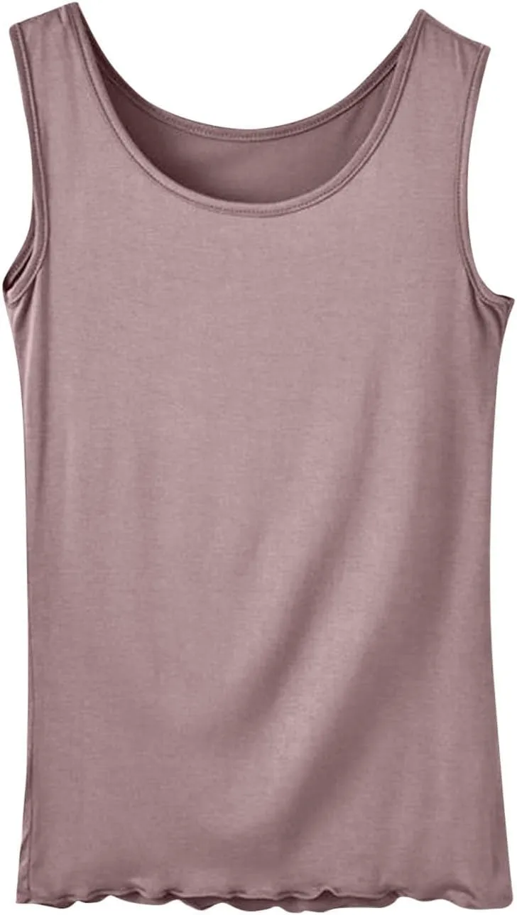 BZGTZT Women's Sleeveless Scoop Neck Tank Tops Summer Plus Size Loose Fitted T Shirts Basic Camisole Travel Tee Blouses