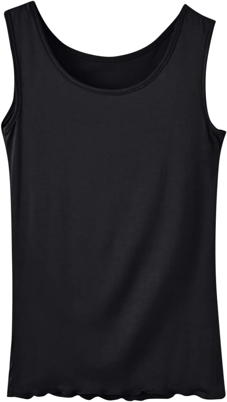 BZGTZT Women's Sleeveless Scoop Neck Tank Tops Summer Plus Size Loose Fitted T Shirts Basic Camisole Travel Tee Blouses