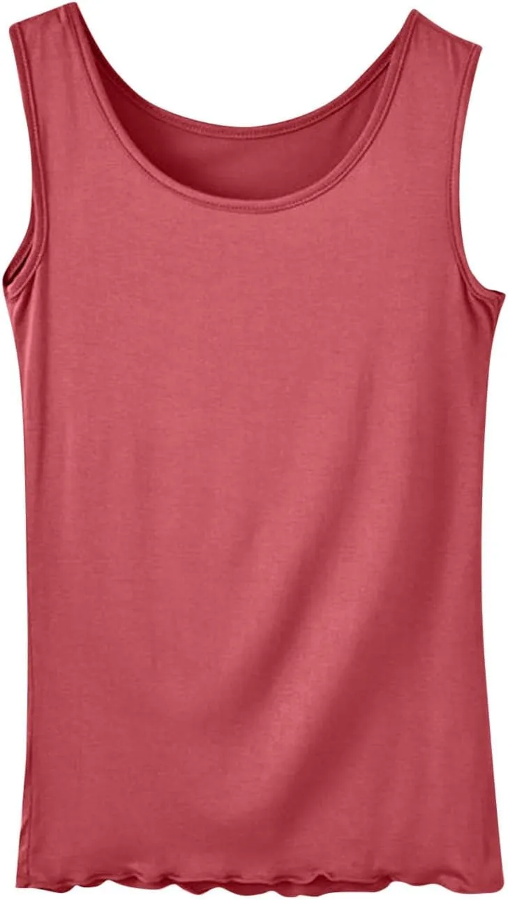 BZGTZT Women's Sleeveless Scoop Neck Tank Tops Summer Plus Size Loose Fitted T Shirts Basic Camisole Travel Tee Blouses