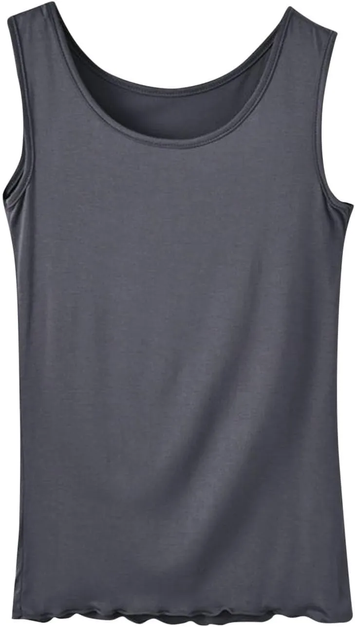 BZGTZT Women's Sleeveless Scoop Neck Tank Tops Summer Plus Size Loose Fitted T Shirts Basic Camisole Travel Tee Blouses