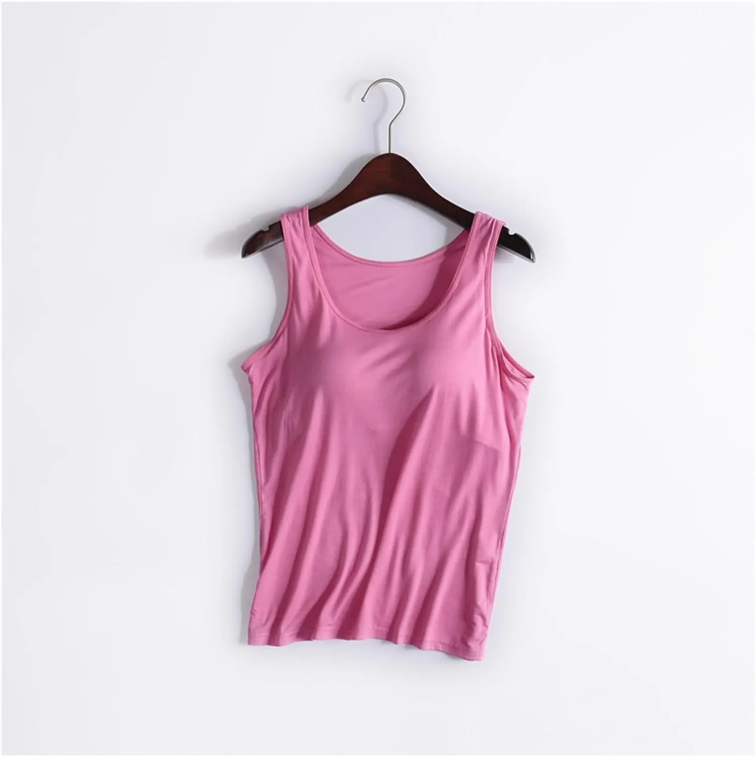 Camisole Tops for Women Summer 2025 Spaghetti Strap Basic Padded Tank Top with Built in Bra Workout Yoga Shirts